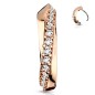 Piercing nez anneau ligne de zircons rosé