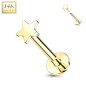 Piercing oreille or jaune 14 carats étoile push-in