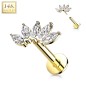 Piercing oreille or jaune 14 carats cinq marquises Piercing oreille or jaune 14 carats cinq marquises