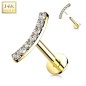 Piercing oreille or jaune 14 carats courbé Piercing oreille or jaune 14 carats courbé