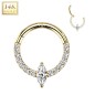 Piercing anneau daith or jaune 14 carats solitaire marquise Piercing anneau daith or jaune 14 carats solitaire marquise