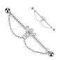 Piercing industriel abeille zircons et chaines Piercing industriel abeille zircons et chaines