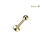 Piercing labret en titane ASTM F136 doré à l'or 24K Piercing labret en titane ASTM F136 doré à l'or 24K