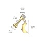 Piercing oreille titane doré pendentif lune
