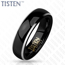 Bague TISTEN noire avec liseré argenté – élégante et résistante