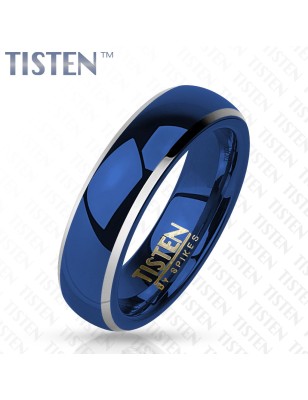 Bague TISTEN bleue avec liseré argenté – moderne et résistante