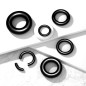 Piercing expander anneau segment acrylique noir