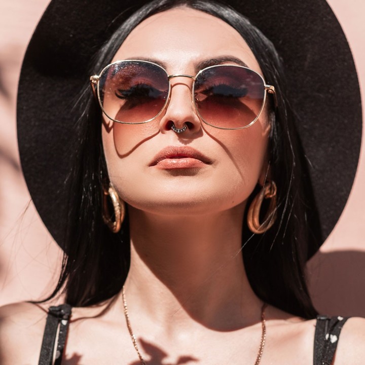 Anneau clicker titane billes décoratives | Daith, Septum