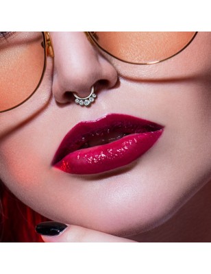 Anneau clicker titane cinq zircons | Daith, Septum