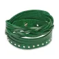 Bracelet cuir vert multi brins