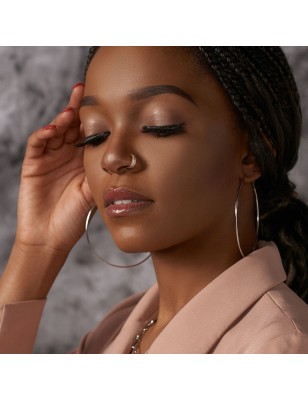 Anneau à torsion plaqué or rose 14K avec zircons – Nez, hélix, conch