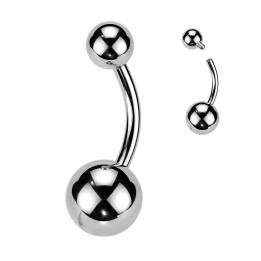 Piercing nombril titane ASTM F136 – Boules à vissage interne