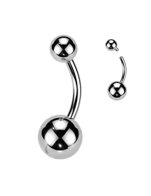 Piercing nombril titane ASTM F136 – Boules à vissage interne