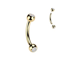 Piercing Arcade & Rook Or 24K – Titane ASTM F136 | Bijou Haut de Gamme