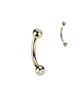 Piercing Arcade & Rook Or 24K – Titane ASTM F136 | Bijou Haut de Gamme