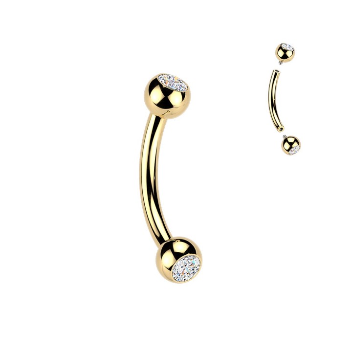 Piercing Arcade & Rook Or 24K – Titane ASTM F136 | Bijou Haut de Gamme