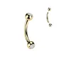 Piercing arcade zircons titane doré or 24K Piercing arcade zircons titane doré or 24K