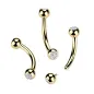 Piercing arcade zircons titane doré or 24K Piercing arcade zircons titane doré or 24K