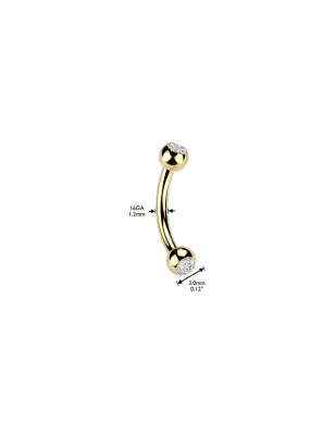 Piercing Arcade & Rook Or 24K – Titane ASTM F136 | Bijou Haut de Gamme