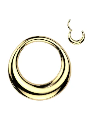 Anneau Clicker Doré Acier Chirurgical – Daith, Hélix & Septum