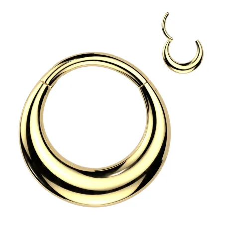 Anneau Clicker Doré Acier Chirurgical – Daith, Hélix & Septum