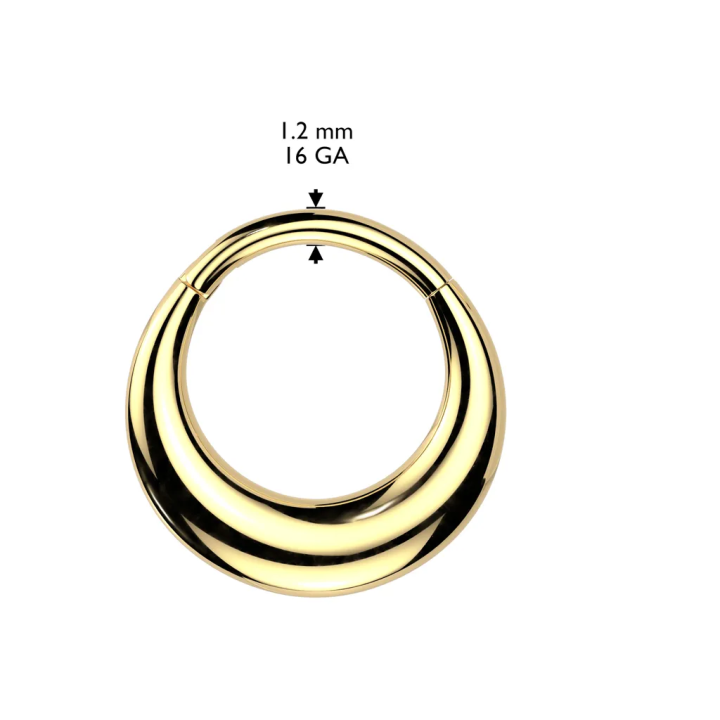 Anneau Clicker Doré Acier Chirurgical – Daith, Hélix & Septum