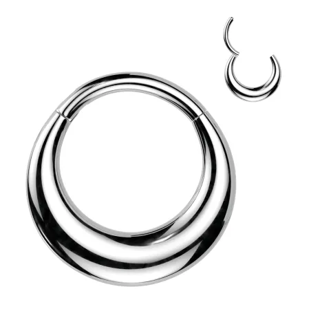 Anneau Clicker Argenté Acier Chirurgical – Daith & Septum