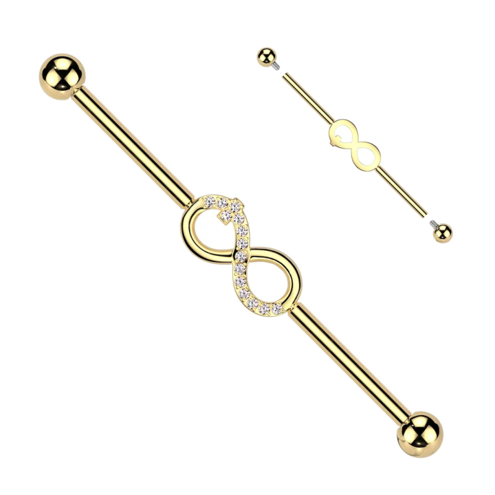 Piercing Industriel Doré Titane ASTM F136 – Infini Zircons
