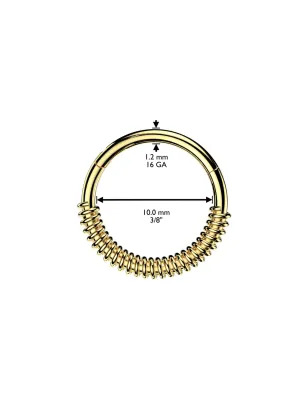 Anneau Clicker Doré Acier Chirurgical – Spirale Hélix