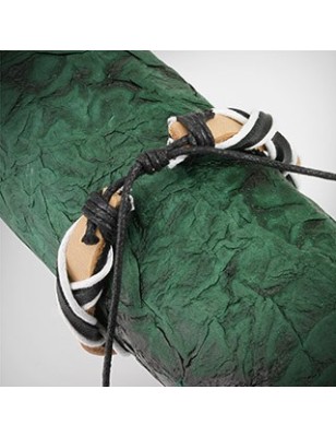 Bracelet cuir homme 3 tons