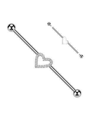 Piercing Industriel Titane ASTM F136 – Cœur Zircons