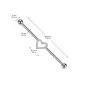 Piercing industriel en titane coeur pavé Piercing industriel en titane coeur pavé