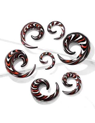 Écarteur spirale en verre – Bijou de stretching élégant