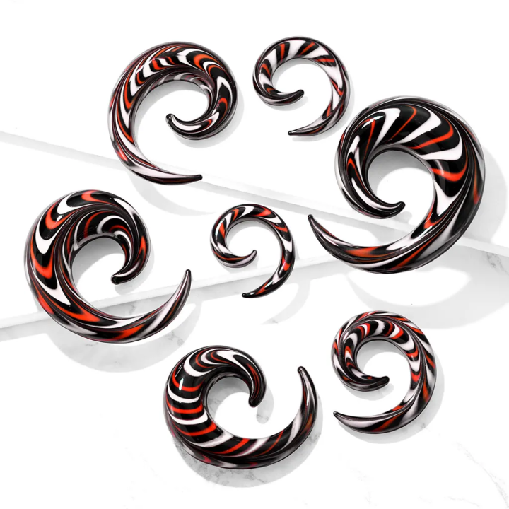 Écarteur spirale en verre – Bijou de stretching élégant