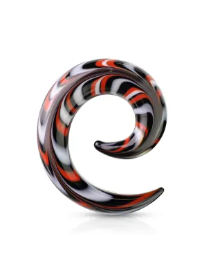 Écarteur spirale en verre – Bijou de stretching élégant