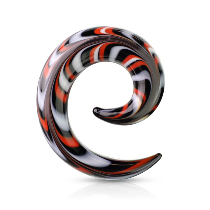 Écarteur spirale en verre – Bijou de stretching élégant
