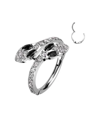 Piercing serpent titane ASTM F136 – Anneau hélix conch