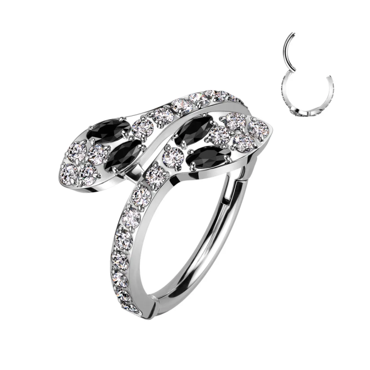 Piercing serpent titane ASTM F136 – Anneau hélix conch