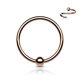 Anneau Captif Nez Cartilage Titane ASTM F136 Rose Gold PVD – 0,8 et 1 mm | Piercing Street