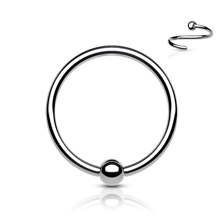 Anneau Captif Nez Cartilage Titane ASTM F136 Argenté – 0,8 et 1 mm | Piercing Street