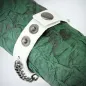 Bracelet cuir blanc cadenas coeur