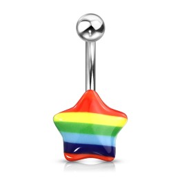 Piercing nombril étoile gay pride