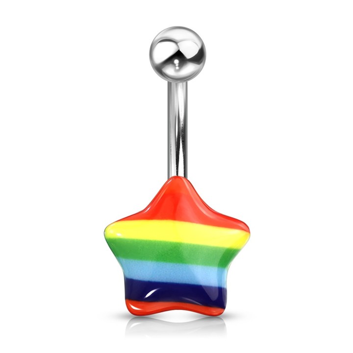 Piercing nombril étoile gay pride