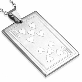 Pendentif Acier Inoxydable 10 de Cœur 40 x 27 mm – Vendu Seul | Piercing Street