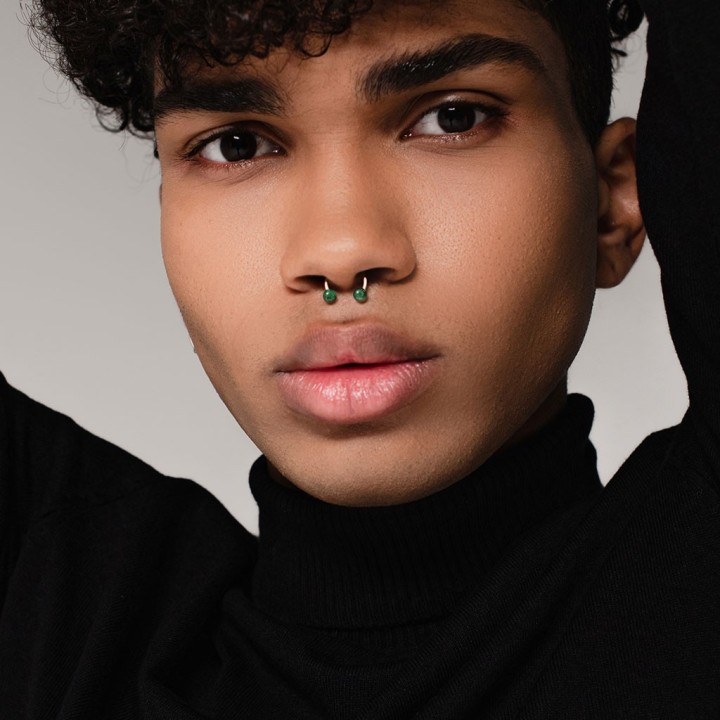 Piercing Fer à Cheval Acier 316L Boules Pierre Naturelle Jade Verte | Piercing Street