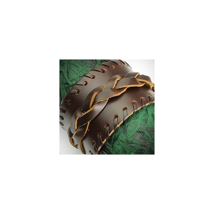 Bracelet homme cuir marron large