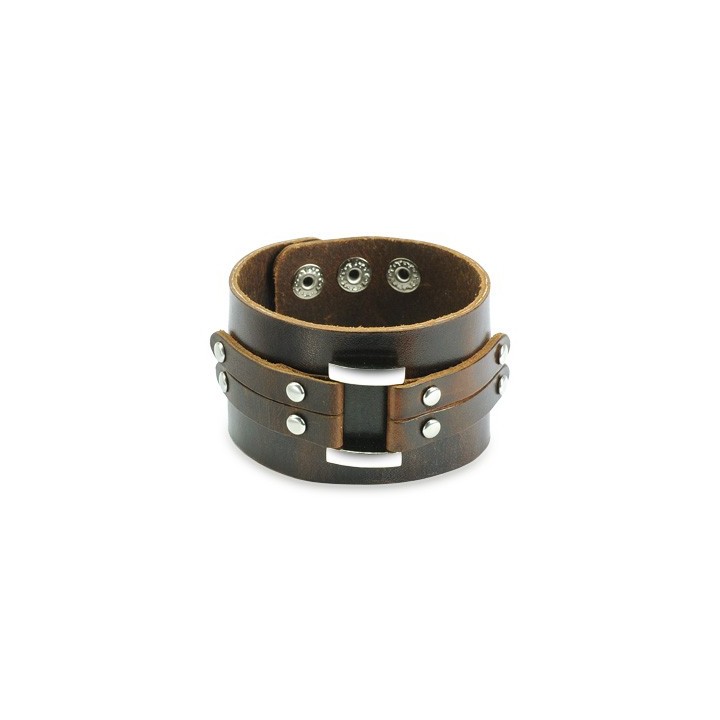 Bracelet homme cuir marron ceinture
