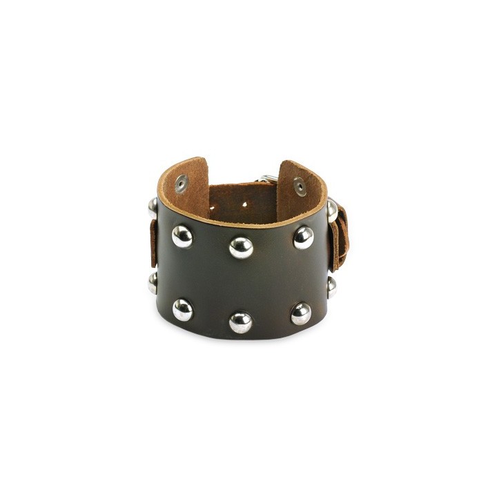 Bracelet homme cuir marron domes 