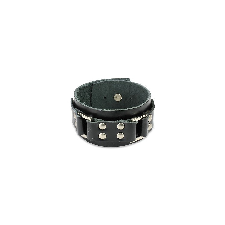 Bracelet cuir noir ceinture