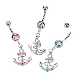 Piercing nombril ancre et corde